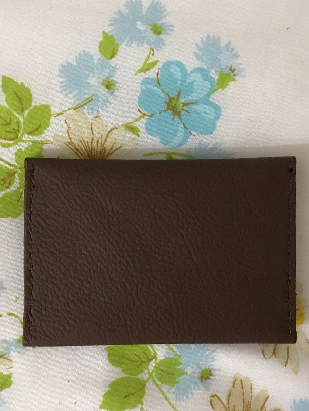 Classic Brown Genuine Leather Card Wallet - Minimalist Women's Wallet Accessory